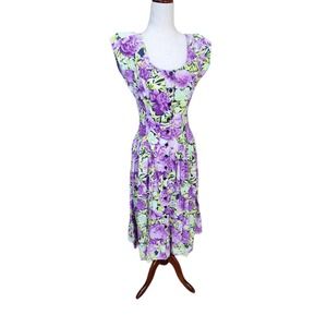 'Starina' Vintage 90's Button Down Floral Maxi Dress Size M